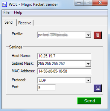 WOL - Magic Packet Sender